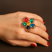Spectrum Bloom Ring for women